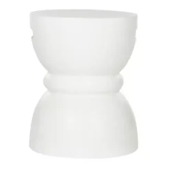Discount Kirklands Home Drum Accent Table with Handles Ivory