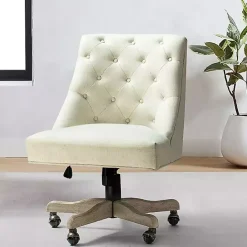 Hot Kirklands Home Dylan Upholstered Office Chair Ivory