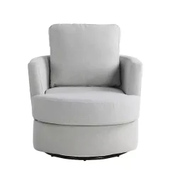 New Kirklands Home Ivory Elmhurst Swivel Accent Chair White