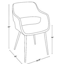 Discount Kirklands Home Faux Leather Marge Dining Chairs, Set of 2 Ivory