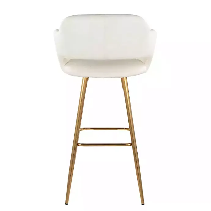 Online Kirklands Home Faux Leather Marge Bar Stools, Set of 2 Ivory