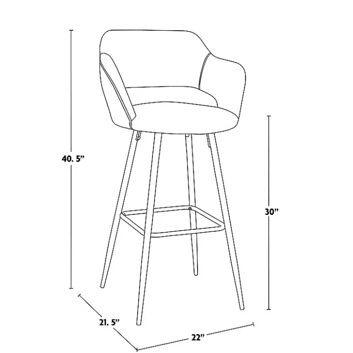 Online Kirklands Home Faux Leather Marge Bar Stools, Set of 2 Ivory