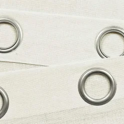 Online Kirklands Home Faux Linen Curtain Panel Set, 84 in. Ivory