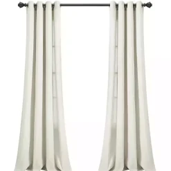 Online Kirklands Home Faux Linen Curtain Panel Set, 84 in. Ivory