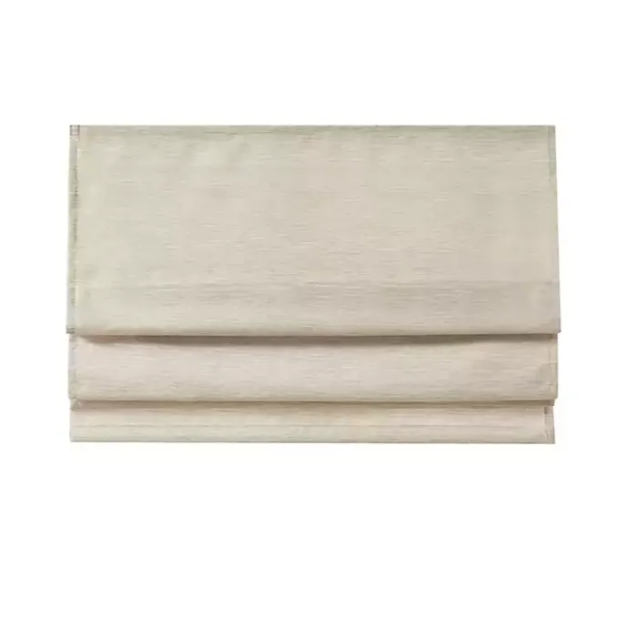 Best Kirklands Home Faux Silk Room Darkening Roman Shade, 27 in. Ivory