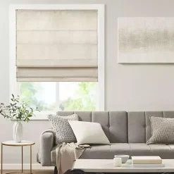 New Kirklands Home Faux Silk Room Darkening Roman Shade, 33 in. Ivory
