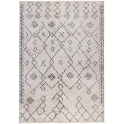 Kirklands Home Geometric Area Rug, 5x8 Ivory