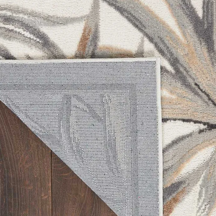 Discount Kirklands Home Ivory Grand Leaf Coastal Area Rug, 5x7