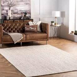 Online Kirklands Home Hand Woven Rigo Jute Area Rug, 9x12 Ivory