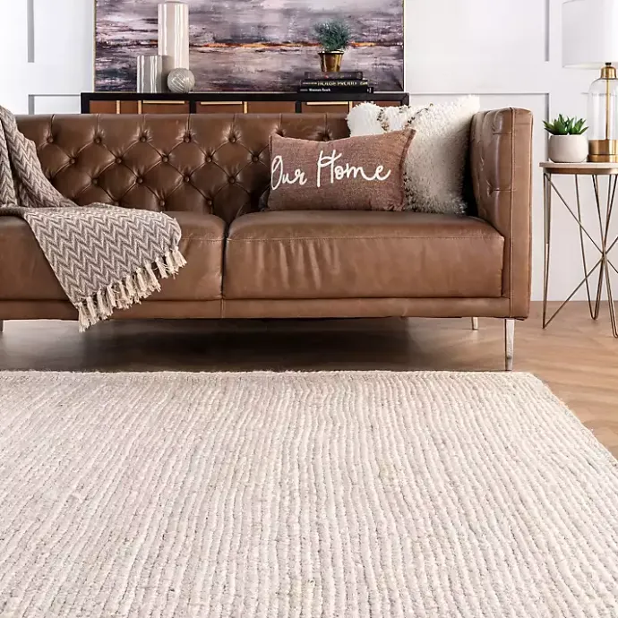 Online Kirklands Home Hand Woven Rigo Jute Area Rug, 9x12 Ivory