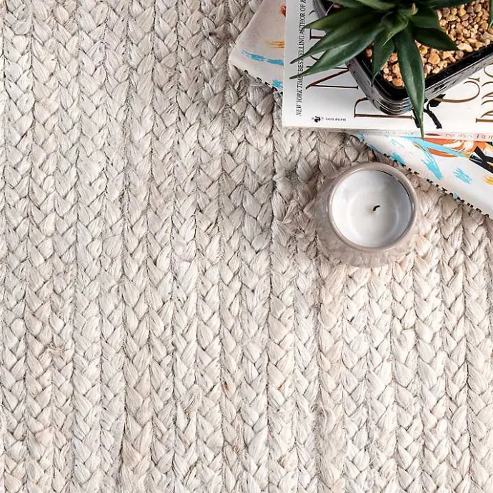 Online Kirklands Home Hand Woven Rigo Jute Area Rug, 9x12 Ivory