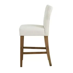 Hot Kirklands Home Ivory Harrison Tufted Counter Stool White