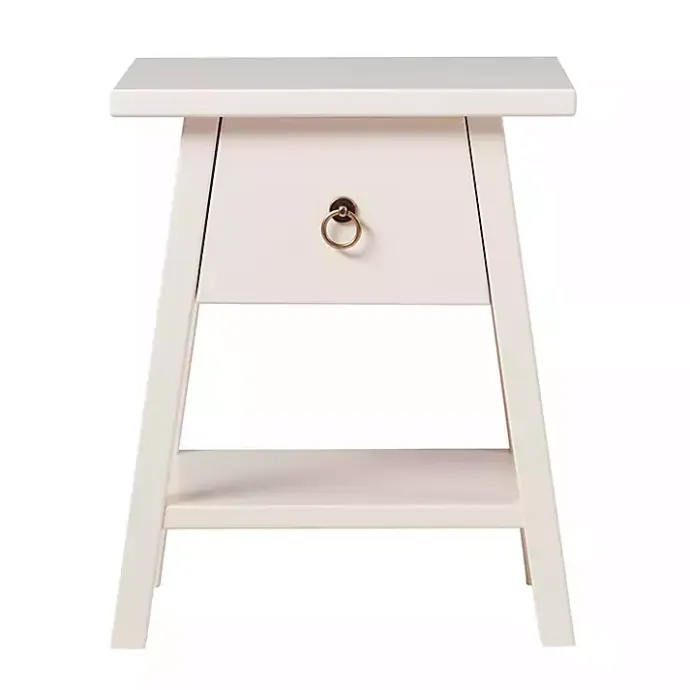Hot Kirklands Home Japandi Pull-Ring Accent Table Ivory