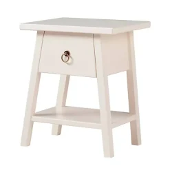 Hot Kirklands Home Japandi Pull-Ring Accent Table Ivory
