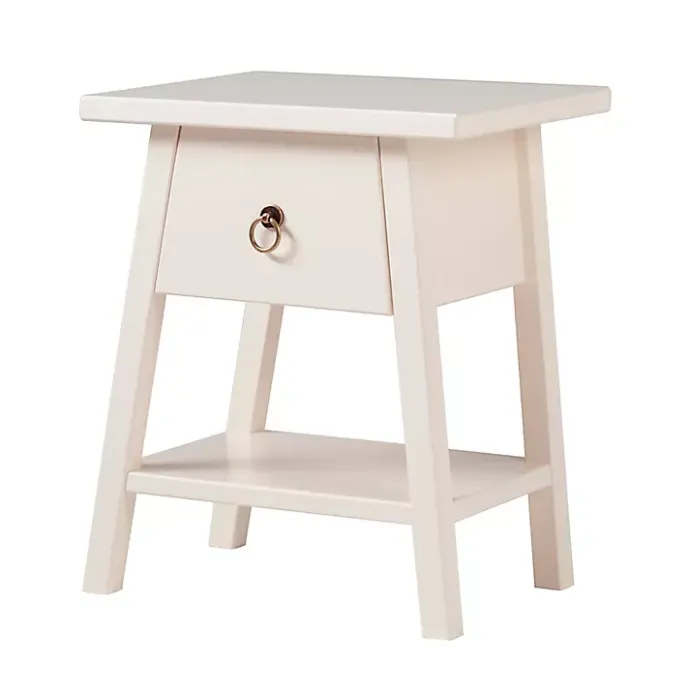 Hot Kirklands Home Japandi Pull-Ring Accent Table Ivory