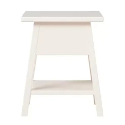 Hot Kirklands Home Japandi Pull-Ring Accent Table Ivory