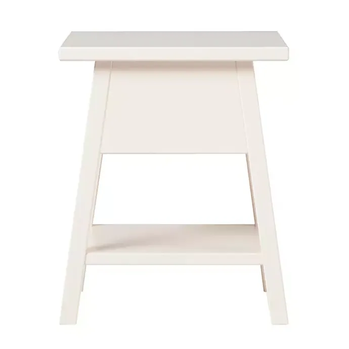 Hot Kirklands Home Japandi Pull-Ring Accent Table Ivory