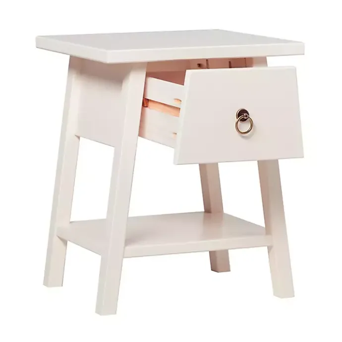 Hot Kirklands Home Japandi Pull-Ring Accent Table Ivory