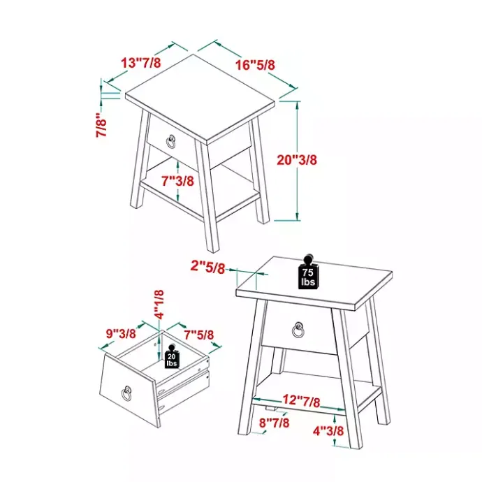 Hot Kirklands Home Japandi Pull-Ring Accent Table Ivory