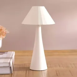 Discount Kirklands Home Metal Ribbed Rechargeable Touch Lamp Ivory