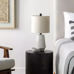 Best Kirklands Home Modern Etched Table Lamp Ivory