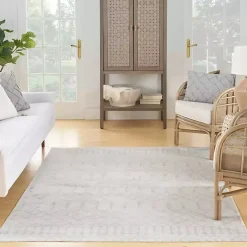 Discount Kirklands Home Moroccan Washable Area Rug, 5x7 Ivory