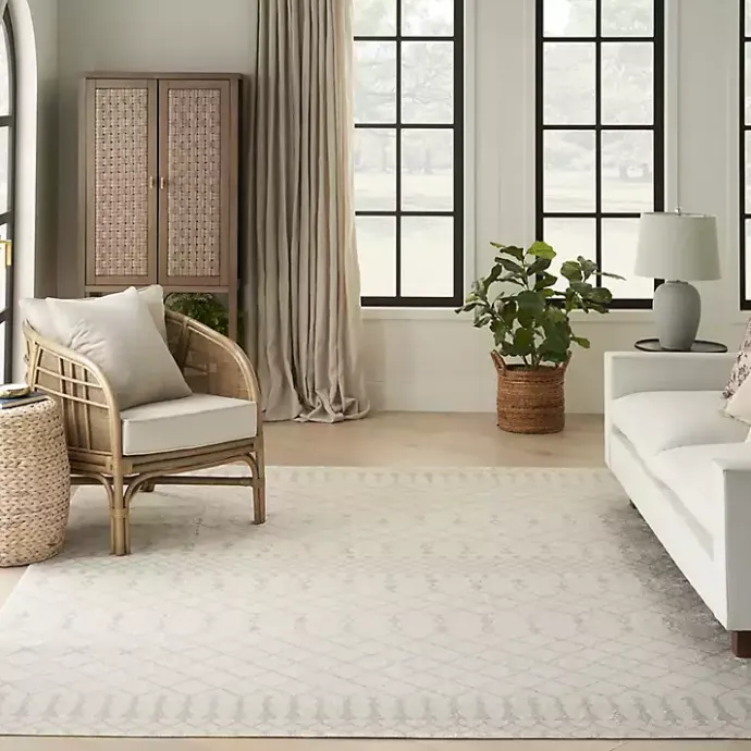 Hot Kirklands Home Moroccan Washable Area Rug, 9x12 Ivory