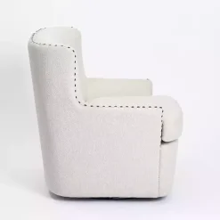 Online Kirklands Home Nailhead Wingback Swivel Accent Chair Ivory