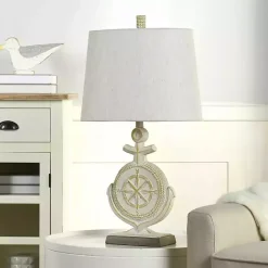 Hot Kirklands Home Ivory Nautical Anchor Table Lamp White