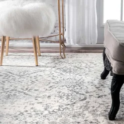 New Kirklands Home Ivory Odell Vintage Area Rug, 4x6
