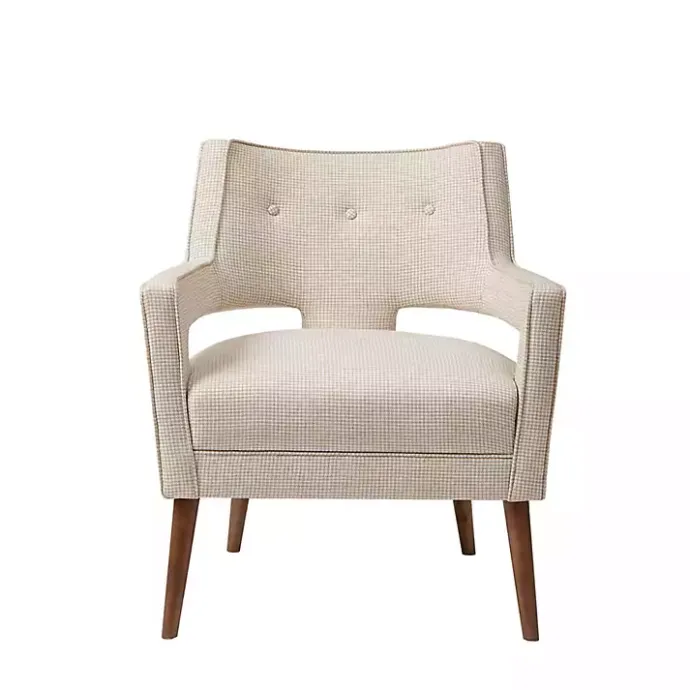 Sale Kirklands Home Open Back Mid-Century Modern Armchair Ivory
