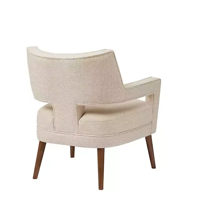 Sale Kirklands Home Open Back Mid-Century Modern Armchair Ivory