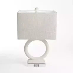 New Kirklands Home Open Circle Table Lamp Ivory
