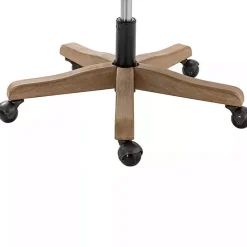 Outlet Kirklands Home Rattan Swivel Office Chair Ivory