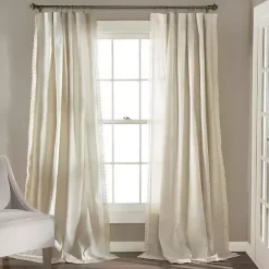 Kirklands Home Rosalie Curtain Panel Set, 108 in. Ivory