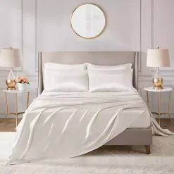 Online Kirklands Home Satin 6-pc. Queen Sheet Set Ivory