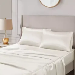 Clearance Kirklands Home Satin Standard 2-pc. Pillow Case Set Ivory