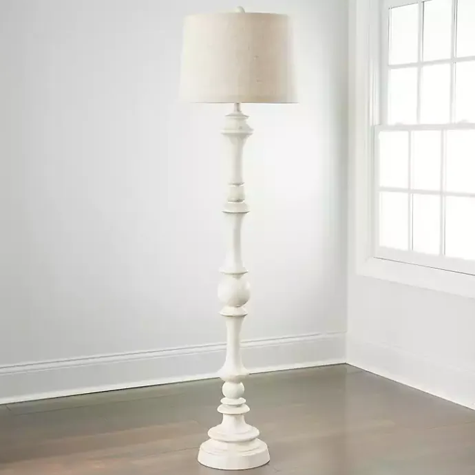 New Kirklands Home Savannah Floor Lamp Ivory