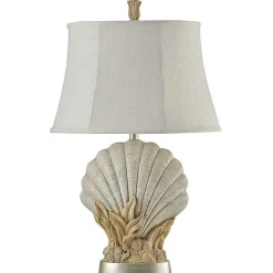 Sale Kirklands Home Scallop Table Lamp Ivory