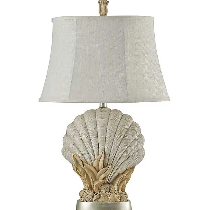 Sale Kirklands Home Scallop Table Lamp Ivory