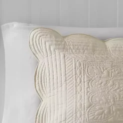 Hot Kirklands Home Scalloped Monica 3-pc. King Coverlet Set Ivory