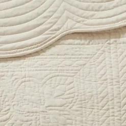Hot Kirklands Home Scalloped Monica 3-pc. King Coverlet Set Ivory