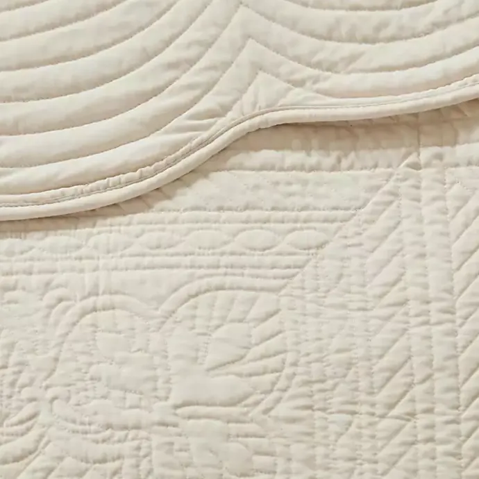 Hot Kirklands Home Scalloped Monica 3-pc. King Coverlet Set Ivory