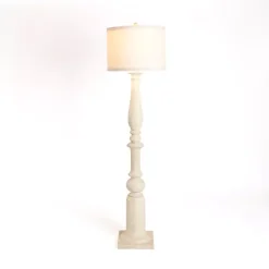 Kirklands Home Spindle Charlotte Floor Lamp Ivory