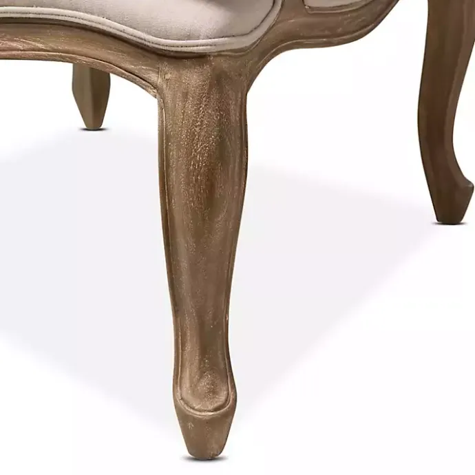Outlet Kirklands Home Streaked Antique Accent Chair Ivory