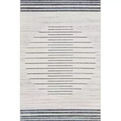 Hot Kirklands Home Ivory Striated Sphere Washable Area Rug, 4x6