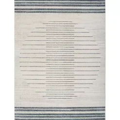 Kirklands Home Ivory Striated Sphere Washable Area Rug, 6x9