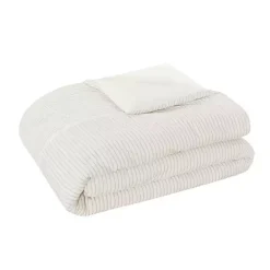 Discount Kirklands Home Striped Oversized King 3-pc. Comforter Set Ivory