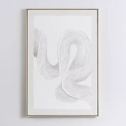 Clearance Kirklands Home Ivory Swirls Framed Canvas Art Print