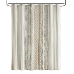 Outlet Kirklands Home Textured Chenille Shower Curtain Ivory
